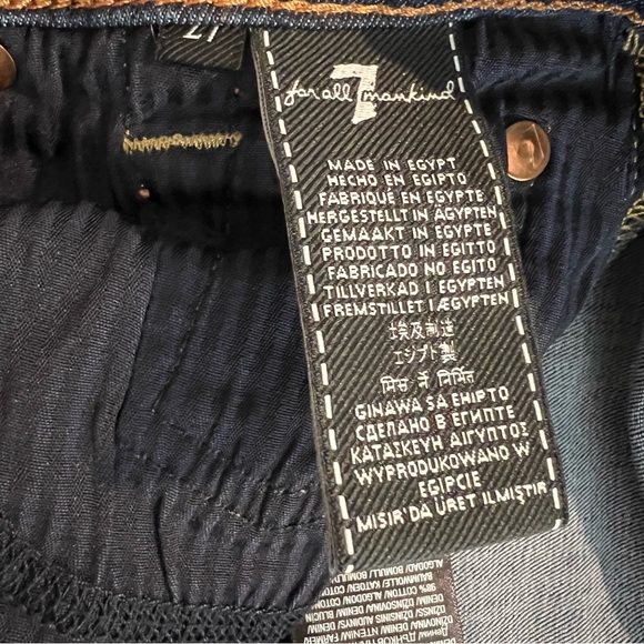7 For All ManKind high waist ankle gwenevere skinny jeans size 27 - Picture 8 of 11